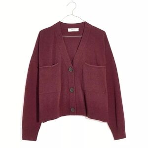 Madewell Burgundy Cardigan Sweater